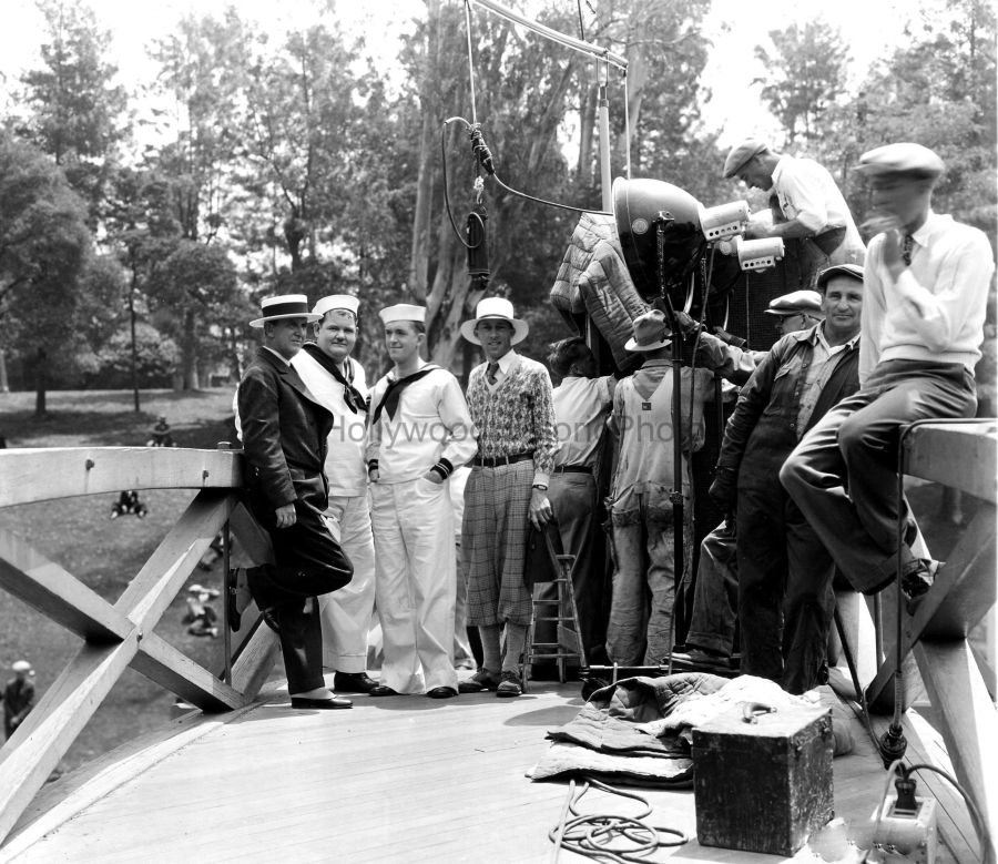 Laurel & Hardy 1929 2 Filming Men O War Boyle Heights wm.jpg